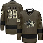 Glued San Jose Sharks #39 Logan Couture Green Salute to Service NHL Jersey,baseball caps,new era cap wholesale,wholesale hats